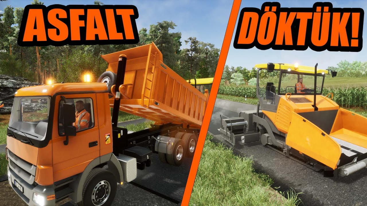 ASFALT İŞİ DENK GELDİ! | UFAK BİR KAZA | SİLİNDİRLİ İŞLER :) | ROAD MAINTENANCE SIMULATOR