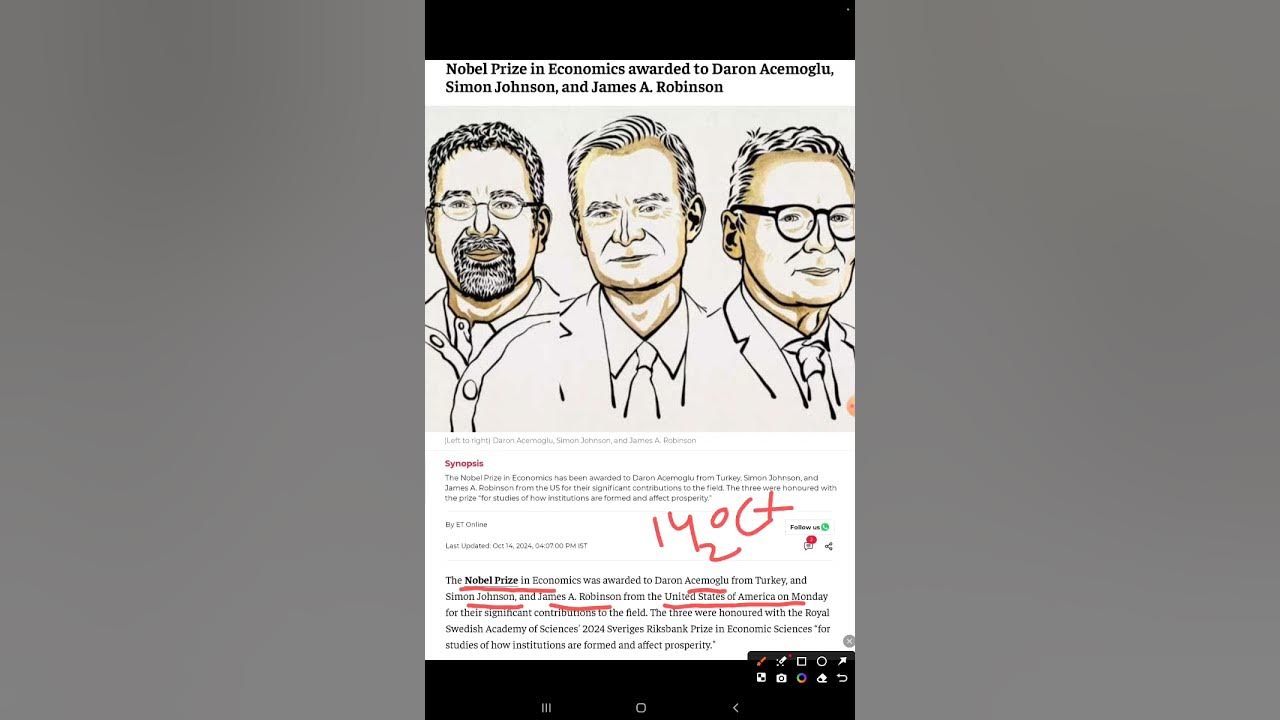 Nobel prize( 2024) in Economics successwitheconomics YouTube