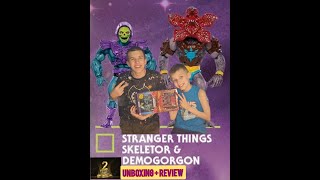 Masters of the universe stranger things skeletor & demogorgon target exclusive unboxing & review