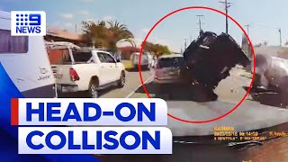 Dash cam footage captures Gold Coast crash | 9 News Australia