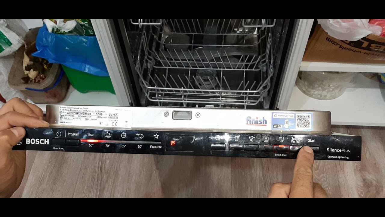 Как настроить жесткость воды в посудомоечной машине BOSCH Silence Plus WIFI  - YouTube