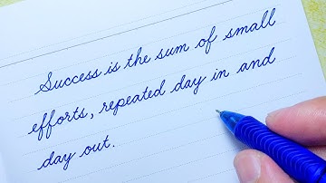Motivation Quotes in Cursive Writing | English Cursive Writing | Cursive Handwriting Practice