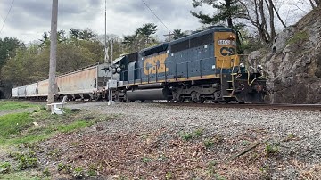 4K HD River Line Railfanning: CSX L040 Running SD40 Long Hood Forward with Friendly Conductor!