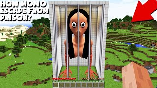 What if GIANT MOMO ESCAPED from PRISON in Minecraft ? Giant Prison for Momo