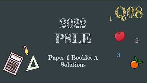 Worked Solutions | 2022 PSLE Paper 1 | Q8