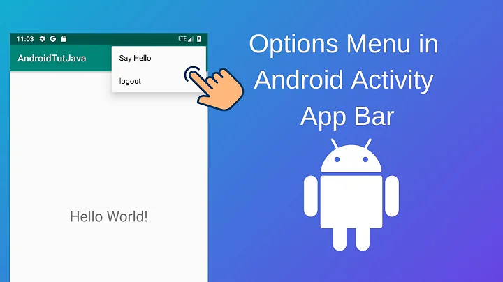 How to Implement menu in Android Activity with Options Menu