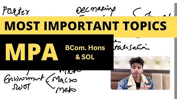 Important Questions | MPA | Management Principles and Applications | BCom Hons, BBA | DU | DU Sol