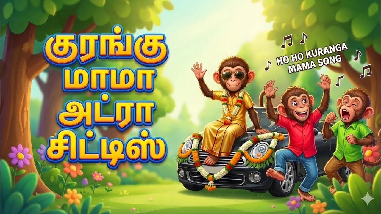 Kurangu Mama Rhymes | குரங்கு மாமா பாடல்கள் | தமிழ் குழந்தை பாடல்கள் | Tamil Rhymes For Kids