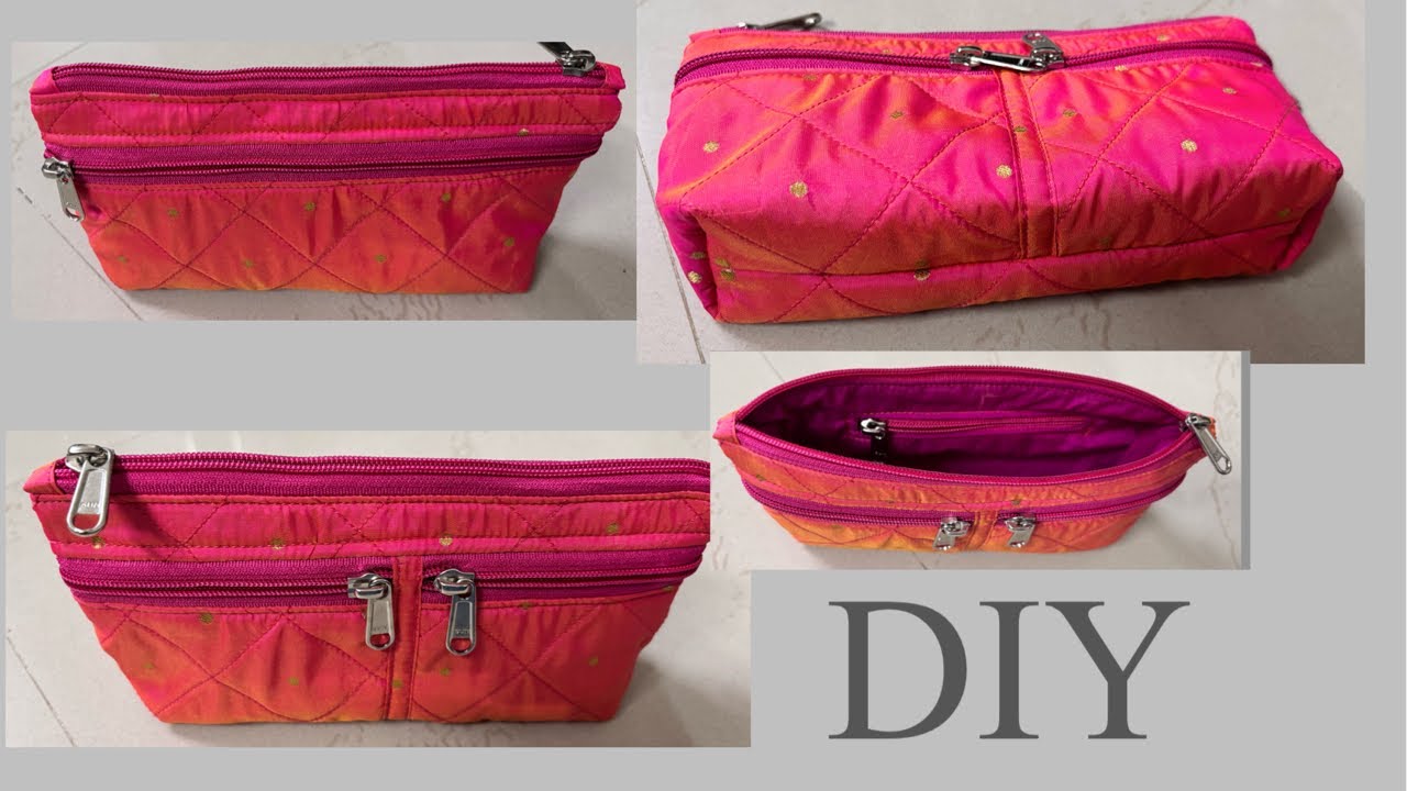 Красивая сумочка с пятью карманами, сшитая из кусочков ткани для блузки. Мастер-класс по изготовл...