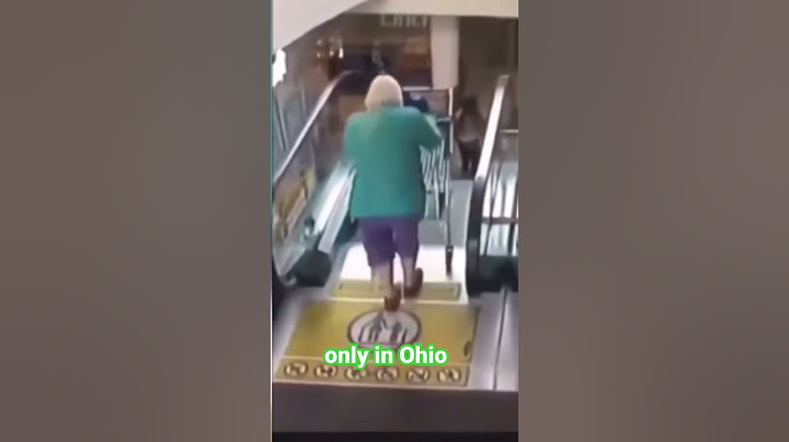 Granny falls flips down escalator 🤯