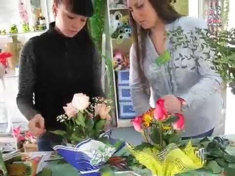 Как сделать подарок своими руками, букет из цветов