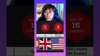 THE AGE OF CONSENT AROUND THE WORLD #shorts #reaction