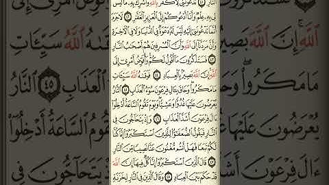 @آيات مباركة من سورة (غافر )اخي الفاضل تفكر بها من الآية الكريمة (٤٠-٤٩)