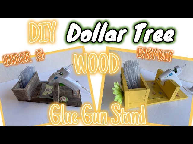 DIY $3 Dollar Tree Glue Gun Stand Holder