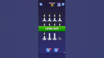 Nut Sort Level 1659 - Color Puzzle Game by Kiwi Fun #games #puzzle #NutSort #NutSortSolution