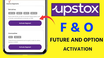 Upstox f&o activation | Upstox f&o segment activation | How to activate upstox f&o