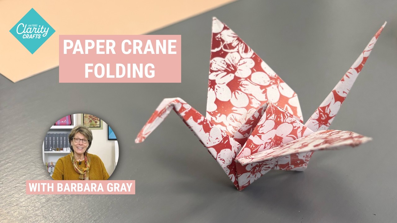 Складывание бумаги в виде журавля