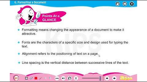 STD-4 CHAPTER-6 FORMATTING A DOCUMENT