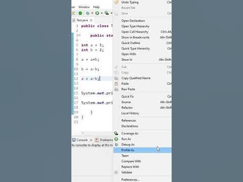 Swap two numbers without using temp variable #java #trending - YouTube