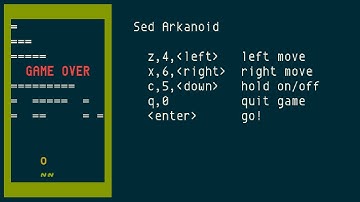 Sed Arkanoid, Breakout-like game