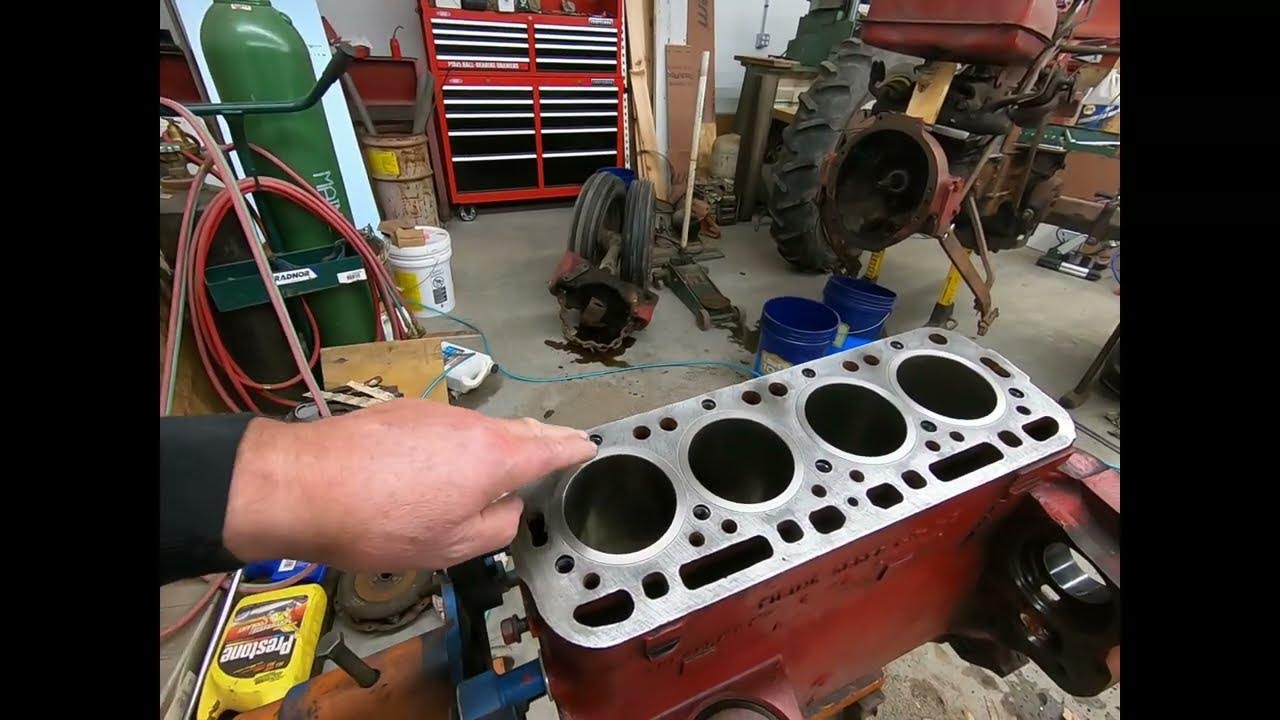  509 Farmall Super C engine rebuild part 9 cleaning the block YouTube