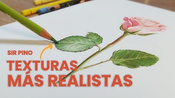 Aprende a DIBUJAR Y PINTAR una Rosa con lápices de colores
