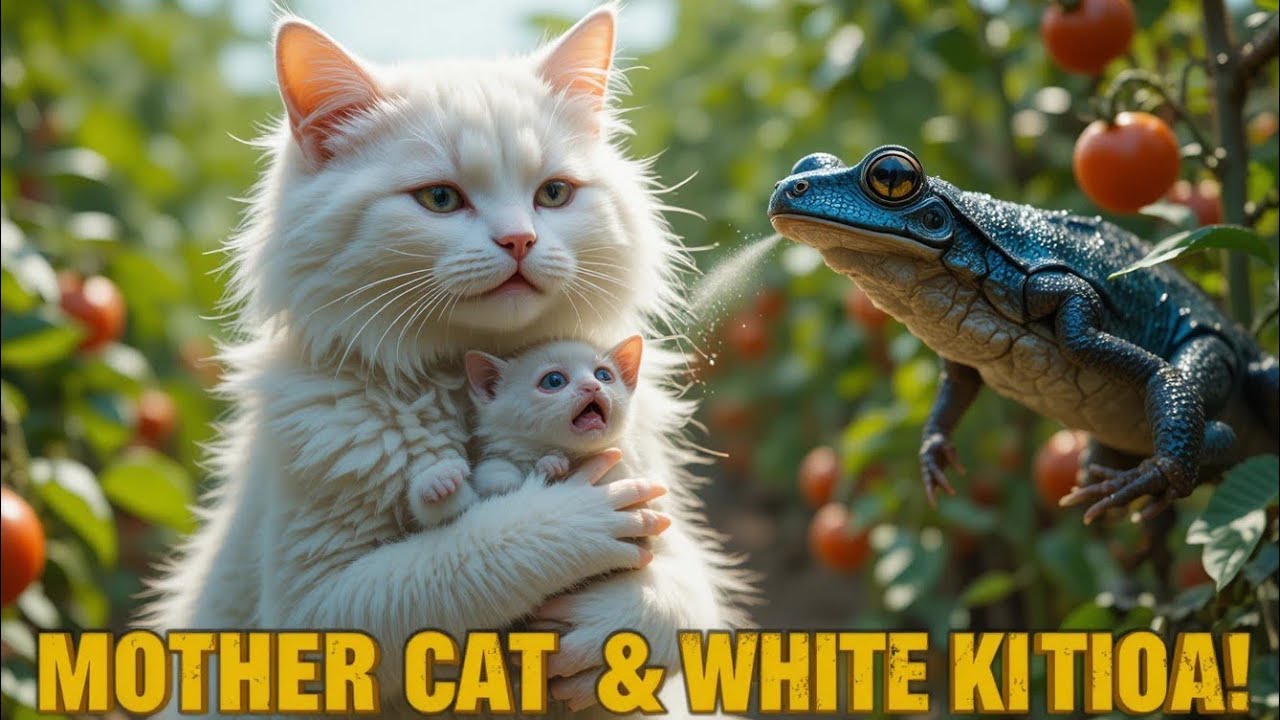 🔥 A Mother Cat’s Love Saves Her Poisoned White Kitten 🐱💔