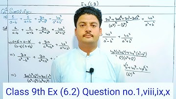 Class 9th Maths Ex 6.2 Question 1, viii,ix,x kpk textbook maths