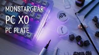 Monstargear PC XO (Polycarbonate Plate) | Gateron Inks Blacks + PBT Keycaps Typing Sounds