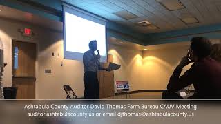 Ashtabula County Auditor David Thomas CAUV Meeting 4.29.19
