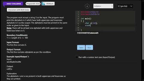 Skillrack DailyChallenge-Characters With Both Cases(Program Id-8524)-26/03/2023#skillrack #code in c