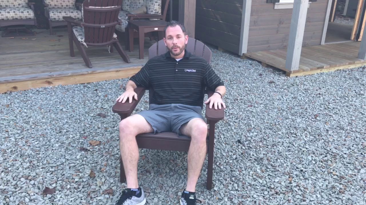 Berlin Gardens Comfo Back Adirondack Chair Amish Yard Youtube