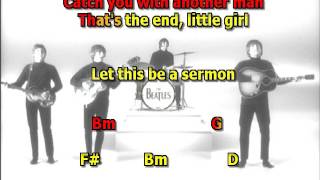 Run for your Life Beatles best karaoke instrumental lyrics chords cover chords