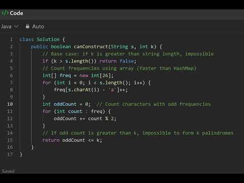 1400 Construct K Palindrome Strings