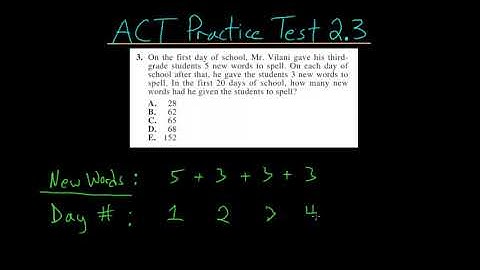 ACT Math Practice Test 2.3: Word Problem 10