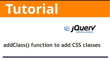 jQuery: How to use addClass function to add CSS classes