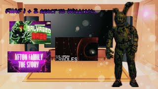 : FNAF 1 and 2 react to William afton ( 100 Subscribers special )