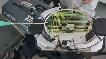 Victor VE-50 Badminton Stringing - Victor Auraspeed Cai Yun W/ Yonex BG80