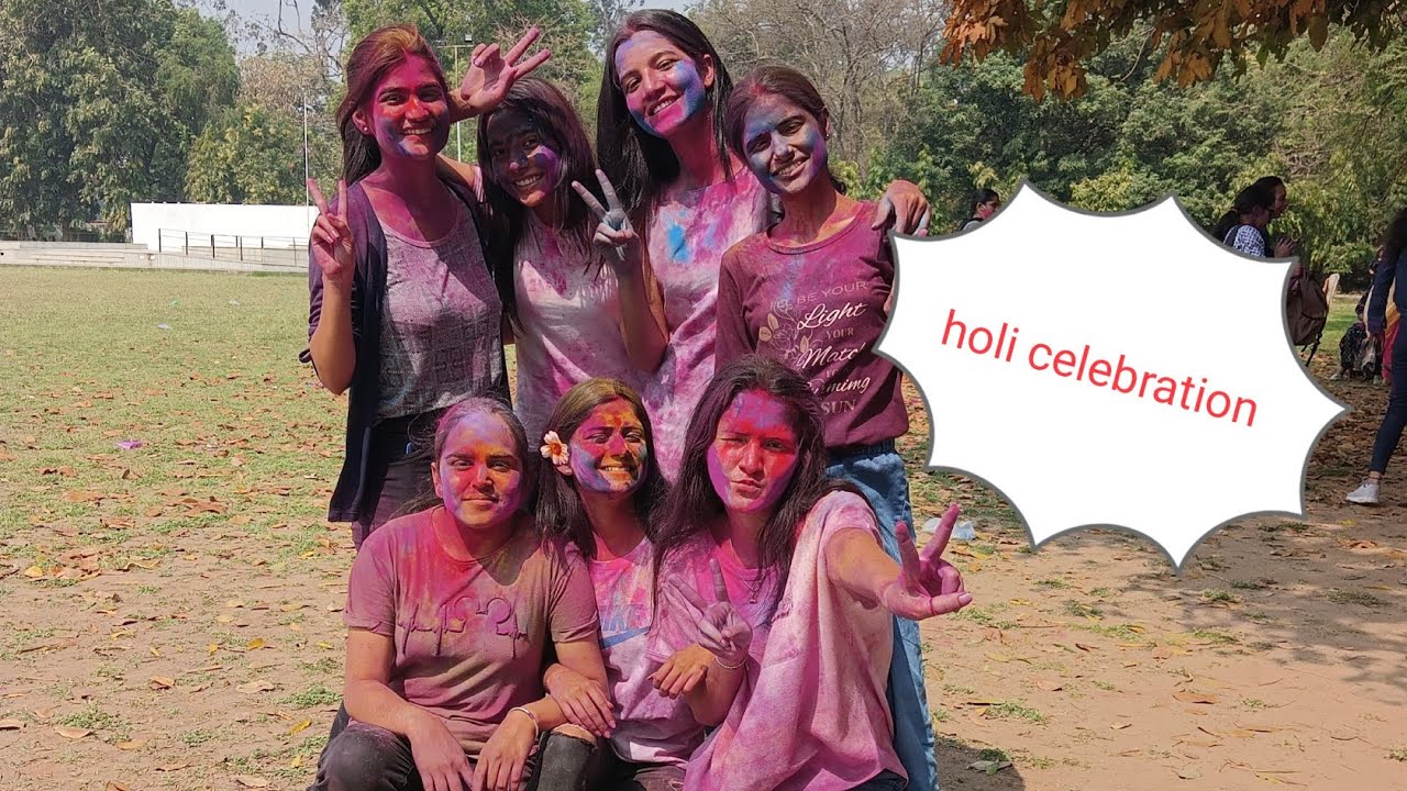 Holi celebration in college 🌈😍