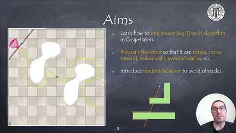How To Implement a Bug Type-II Algorithm | CoppeliaSim (V-REP)