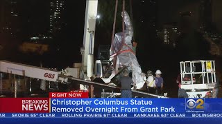 Chicago's Christopher Columbus Statues Removed From Grant Park, Arrigo Park By City