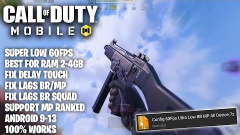 SEASON 6 CONFIG ULTRA LOW 60FPS IN COD MOBILE | FIX FPS DROP BR/MP | COD MOBILE CONFIG 2022