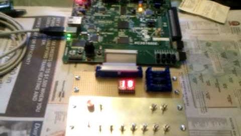 FPGA-Elf hexadecimal display test