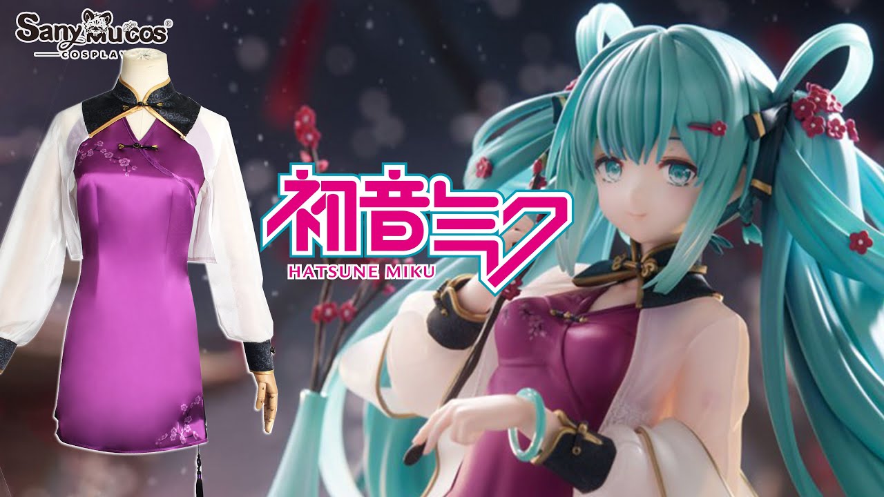 【SanyMuCos】Vocaloid Spring Hatsune Miku 2023 Cosplay Costume Plus Size Detail Show