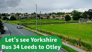 West Yorkshire views | Bus 34 Leeds to Otley | UK | September 2023