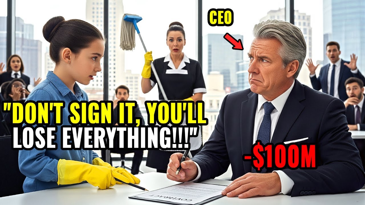 "That’s the Wrong Formula," the Janitor's Daughter Whispers — Saves CEO from a Fake $100M Contract