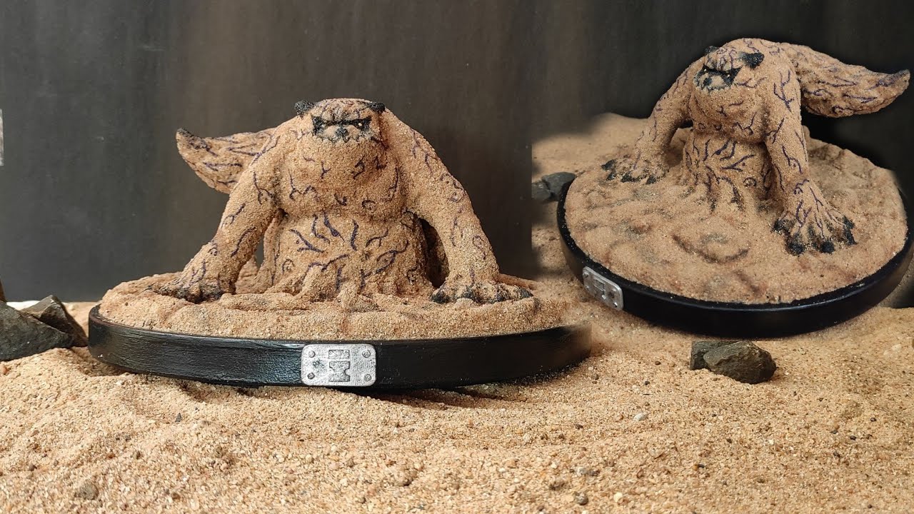 Sculpting Shukaku from Naruto ( Ofcourse it has actual sand!! )