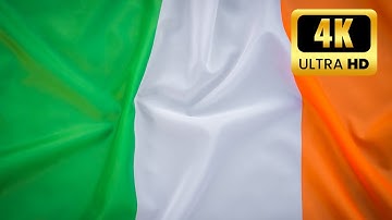 IRISH FLAG | FLAG OF IRISH | WAVING IRISH FLAG | 1 HOURS (4K UHD)