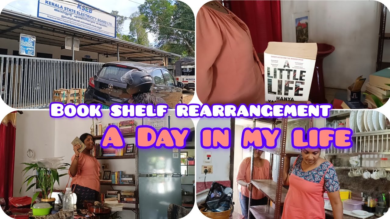 ബുക്ക്‌ ഷെൽഫ് അങ്ങനെ വൃത്തിയായി🫰Aesthetic Arrangement of Book Shelf📚