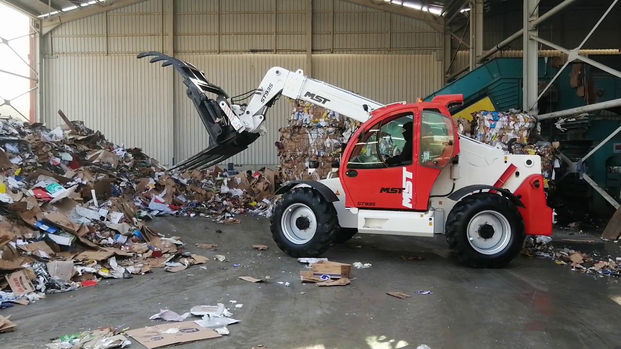 Mst St 9.35 Telehandler-Hurda-Atık Geri Dönüşüm-Kağıt - YouTube